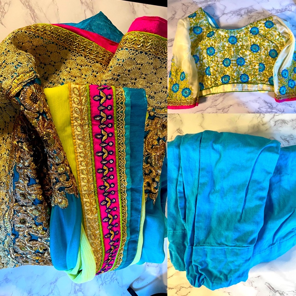 Floral 32 size Saree Set